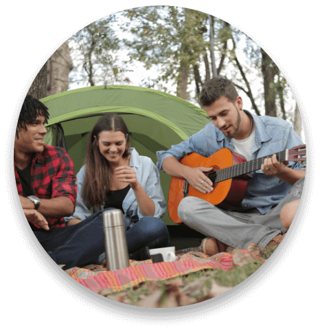 Emplacements camping pour tente du camping l’Émeraude du lac