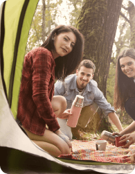 Emplacements camping pour tente du camping l’Émeraude du lac, camping en Auvergne