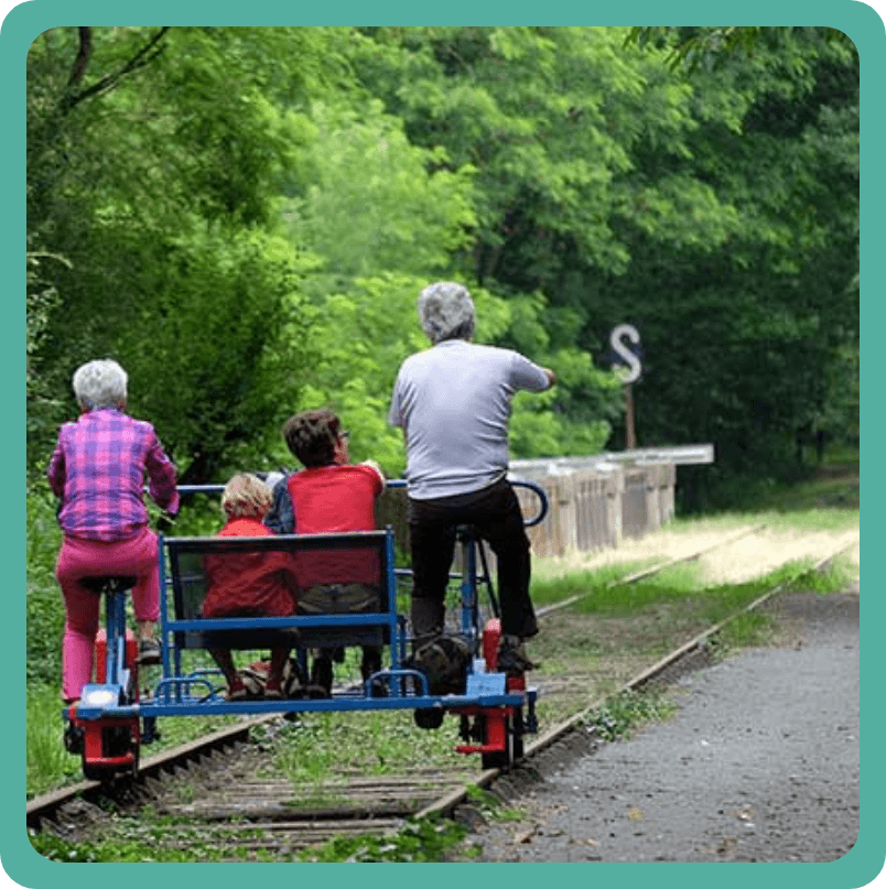 Cyclotourisme au départ de la gare d’Ambert, parcours de vélorail