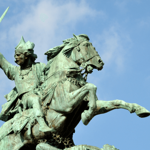 Statue de Vercingétorix aux alentours du camping l’Emeraude du lac près de Clermont-Ferrand